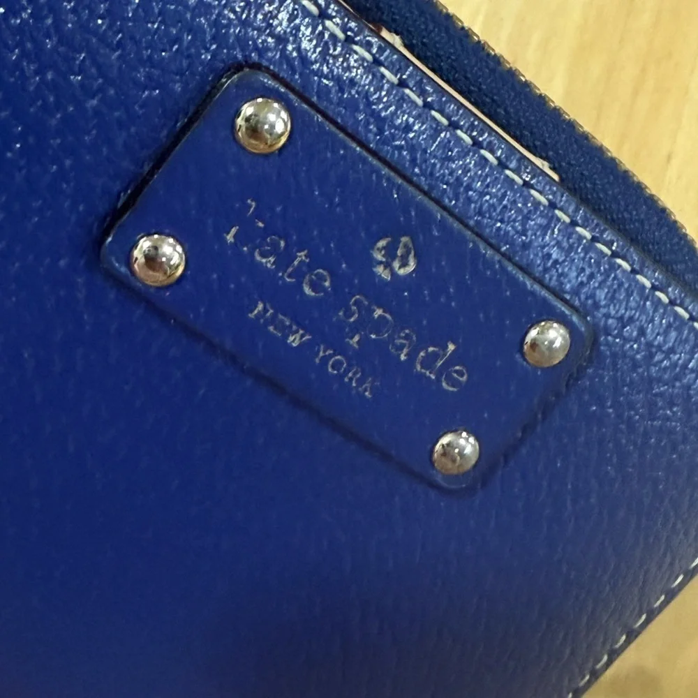 Kate Spade Blue and Beige Polka Dot Interior Bag
